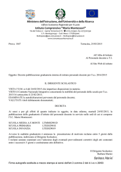 decreto pubblicazione graduatorie interne 2014_2015