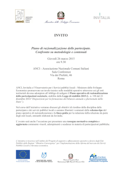 Invito e Programma - Ministero dello Sviluppo Economico