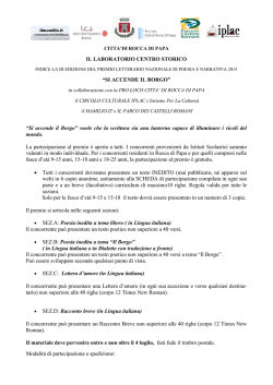 Si accende il Borgo