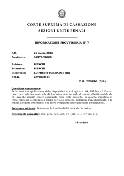 corte suprema di cassazione sezioni unite penali