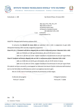 428-Olimpiadi della Statistica edizione 2015.