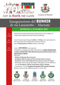 Manifesto inaugurazione Bunker