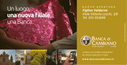 Nuova apertura - Banca di Credito Cooperativo di Cambiano