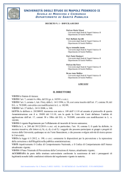 DSP/CILA/03/2015 - Università degli Studi di Napoli Federico II