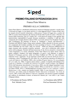 premio italiano di pedagogia 2015