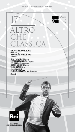 Programma - Orchestra Sinfonica Nazionale della RAI