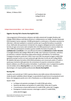 Milano, 13 Oggetto: I due prog Collegio IP ECM