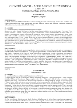 il foglio dell`Adorazione - Parrocchia San Fedele da Sigmaringa