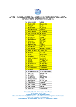 Pubblicazione graduatoria e modalit&agrave; di immatricolazione corso di