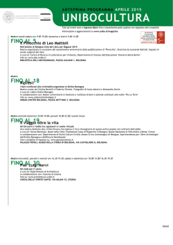 Locandina Unibocultura aprile 2015