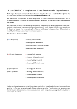 Albanese. Il GENITIVO alla forma DETERMINATA