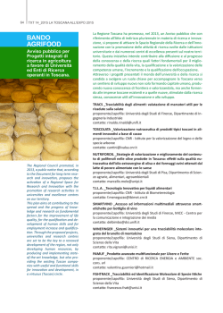 BANDO AGRIFOOD - txtmagazine.it