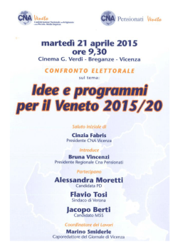 marted&igrave; 21 aprile 2015
