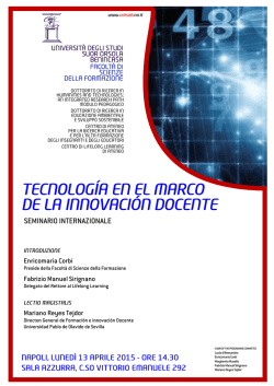 Locandina Tecnolog&igrave;a en el marco de la innovaci&ograve;n docente