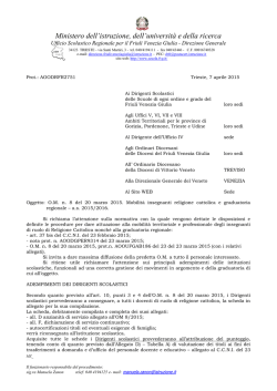 nota prot. n. aoodrfr2751 e scheda graduatoria