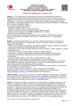 OFFERTE DI LAVORO