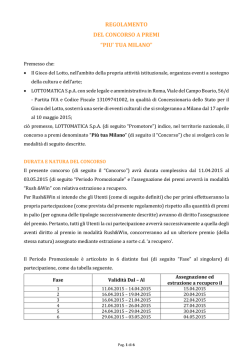 Leggi il regolamento - Lottomatica Italia