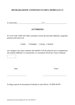 Dichiarazione Stampa CU