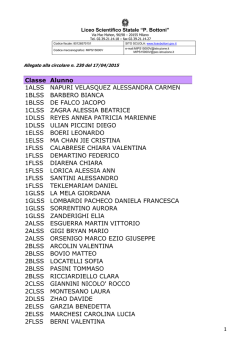 elenco studenti che seguiranno attivit&agrave; come