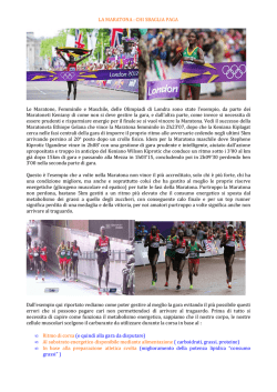 LA MARATONA- chi sbaglia paga