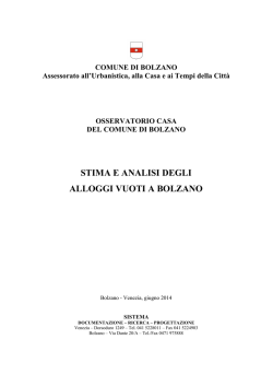 BZ alloggi vuoti 2014