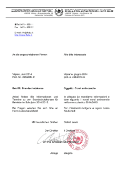 brandschutzkurse an der landesfeuerwehrschule s&uuml;dtirol