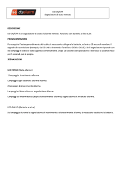 Prospetto GARE settimanale