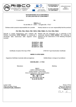 DICHIARAZIONE CE DI CONFORMITA EC DECLARATION