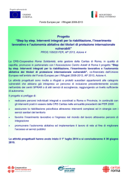 Progetto &ldquo;Step by step. Interventi integrati per la