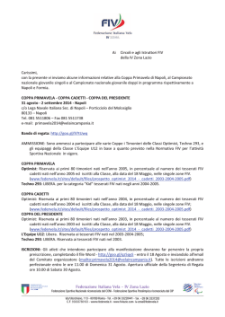 Federazione Italiana Vela - IV Zona Lazio Ai Circoli e