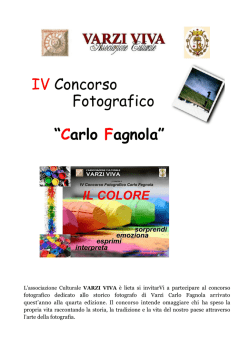IV Concorso Fotografico &ldquo;Carlo Fagnola&rdquo;