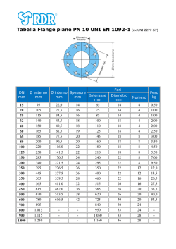 Tabella Flange piane PN 10 UNI EN 1092-1