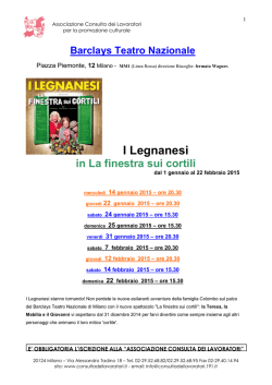 Programma I Legnanesi &ndash; 2015
