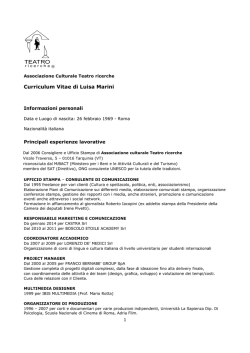 PDF CV - Teatro Ricerche
