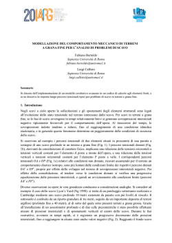 MODELLAZIONE DEL COMPORTAMENTO MECCANICO DI