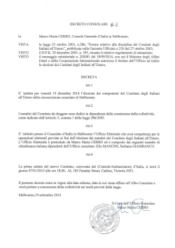 DECRETO CONSOLARE 8 Io Marco Maria CERBO, Console