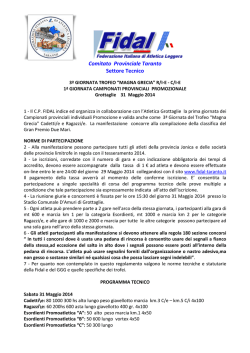 Comitato Provinciale Taranto Settore Tecnico