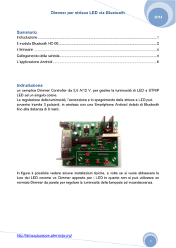 Dimmer per strisce LED via Bluetooth