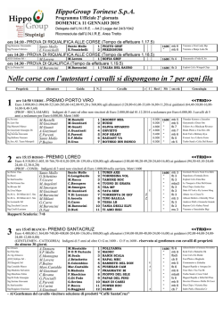 partenti_11gennaio - Ippodromo Vinovo