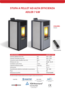 STUFA A PELLET AD ALTA EFFICIENZA ADLER 7 kW