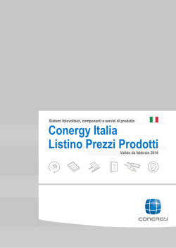 Conergy Italia SpA - Listino Prodotti FEBBRAIO_2014