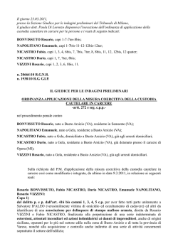 Ordinanza Operazione Fire Off