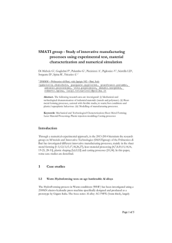 SMATI group - Study of innovative