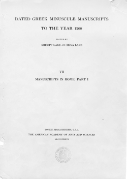 dated greek minuscule manuscripts to the year 1200