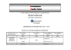 elenco autori ammessi e premiati