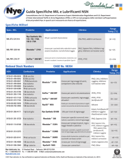 Guida Specifiche MIL e Lubrificanti NSN| PDF