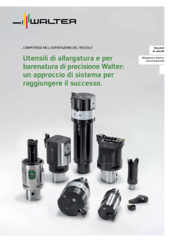 Allargatura e barenatura di precisione
