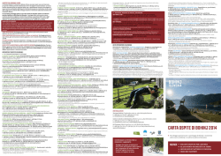 CARTA OSPITE DI BOHINJ 2014