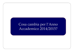 1083. Cosa cambia AA 2014-2015