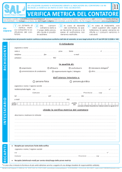 Richiesta di verifica metrica del contatore